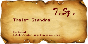 Thaler Szandra névjegykártya